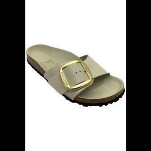Birkenstock Women's Madrid Big Buckle Sandals High Shine Faded Lime - Medium